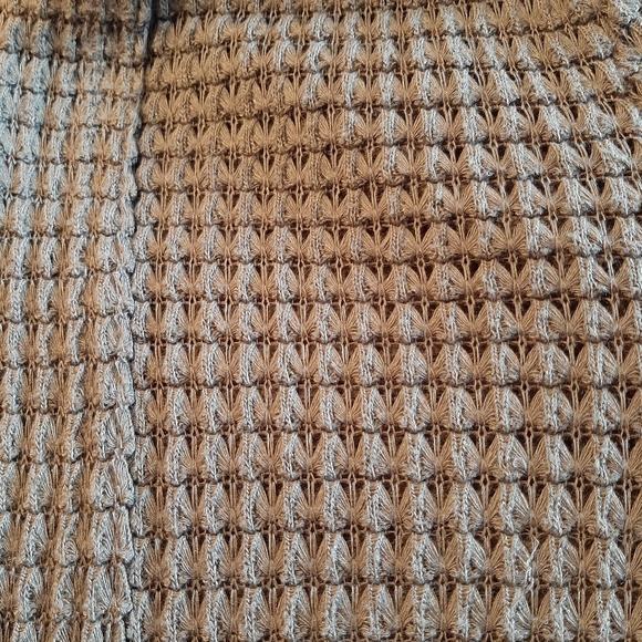 Mudd Waffle Cardigan, Clay Color Size large - Picture 4 of 12